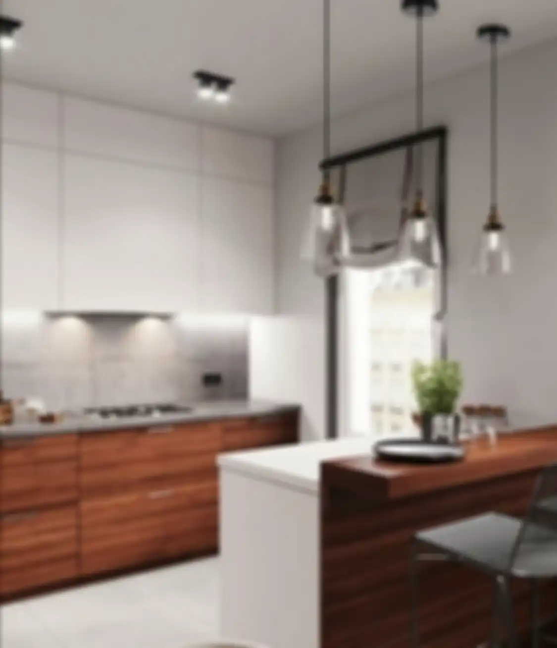 Foto dapur kecil yang memanfaatkan sudutnya agar terlihat bersih dan estetik.