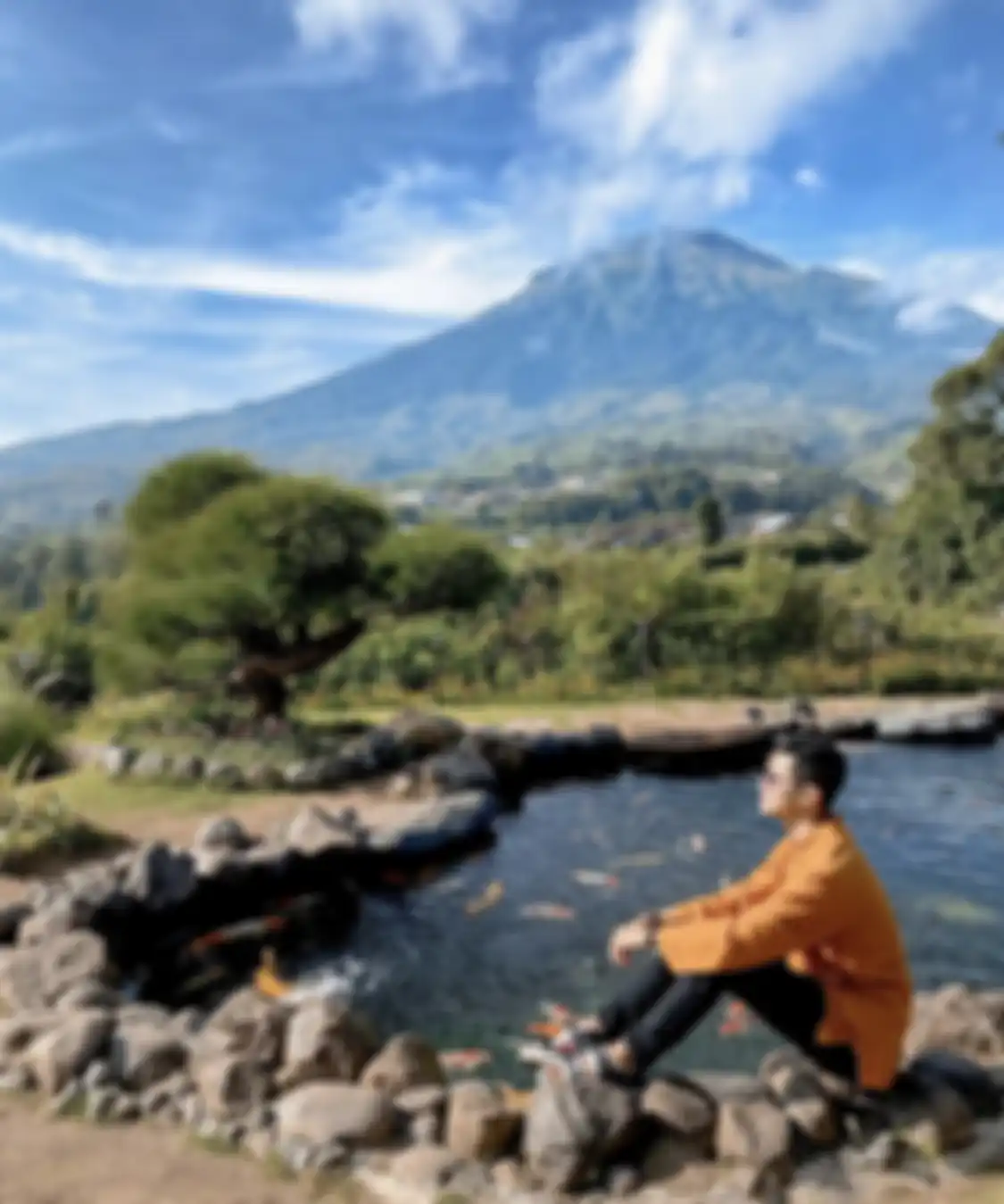 Foto panorama gunung di Sigandul View tempat wisata alami Temanggung cocok buat mengisi waktu ngabuburit.