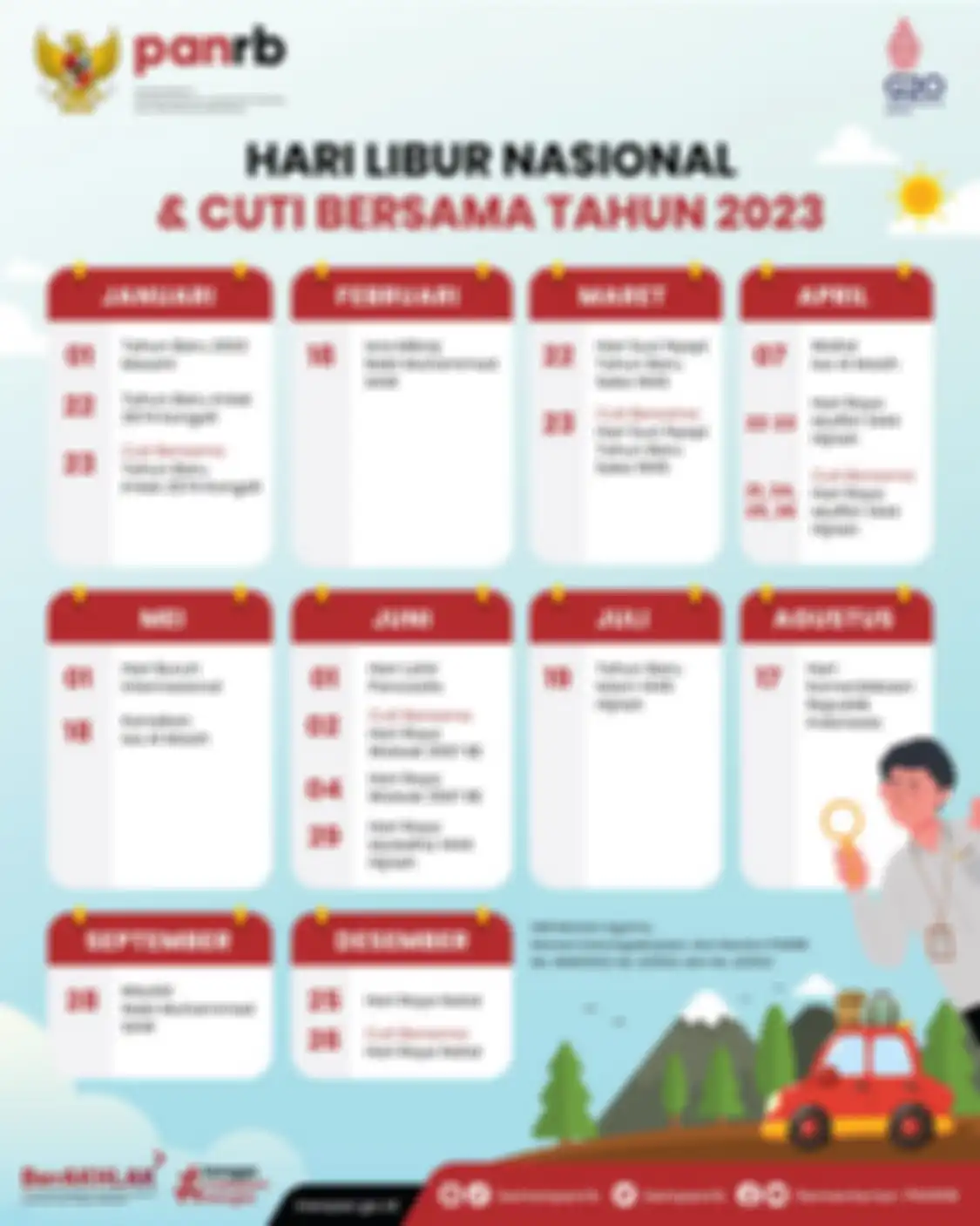 Hari libur nasional dan cuti bersama di tahun 2023 