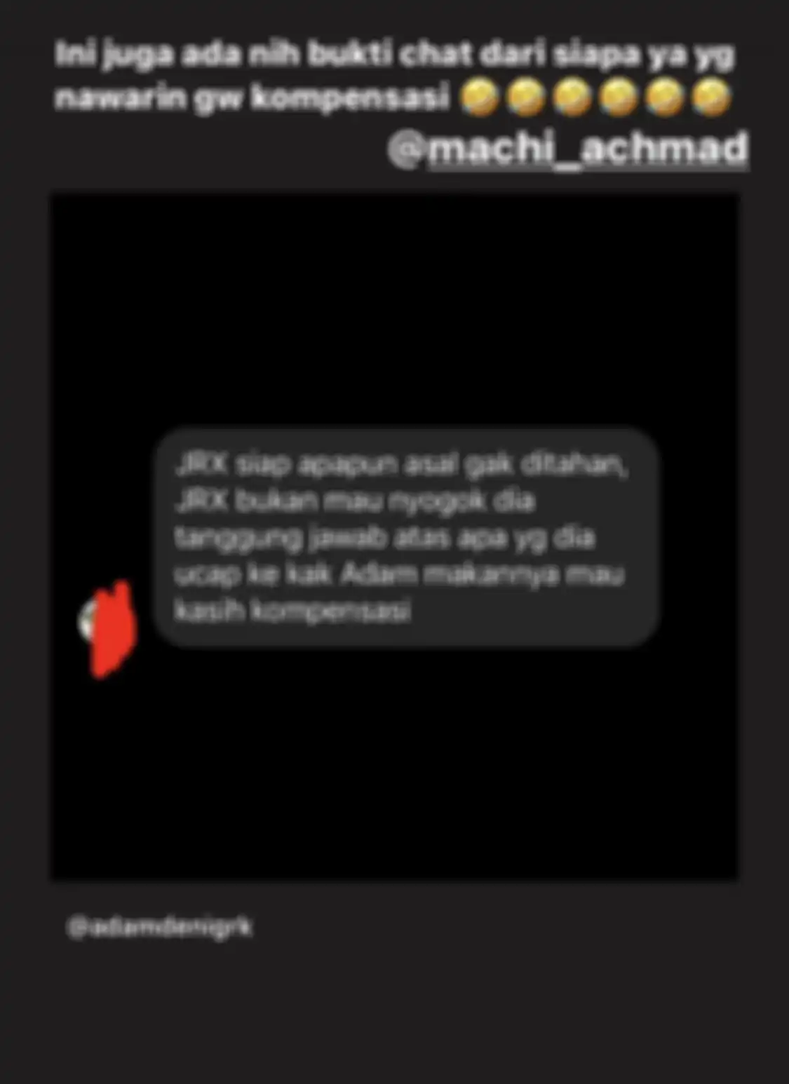 Adam Deni menyebutkan justru istri Jerinx SID yang memintanya damai dengan iming-iming sejumlah uang hingga tanah. Foto bukti chat diserahkan.