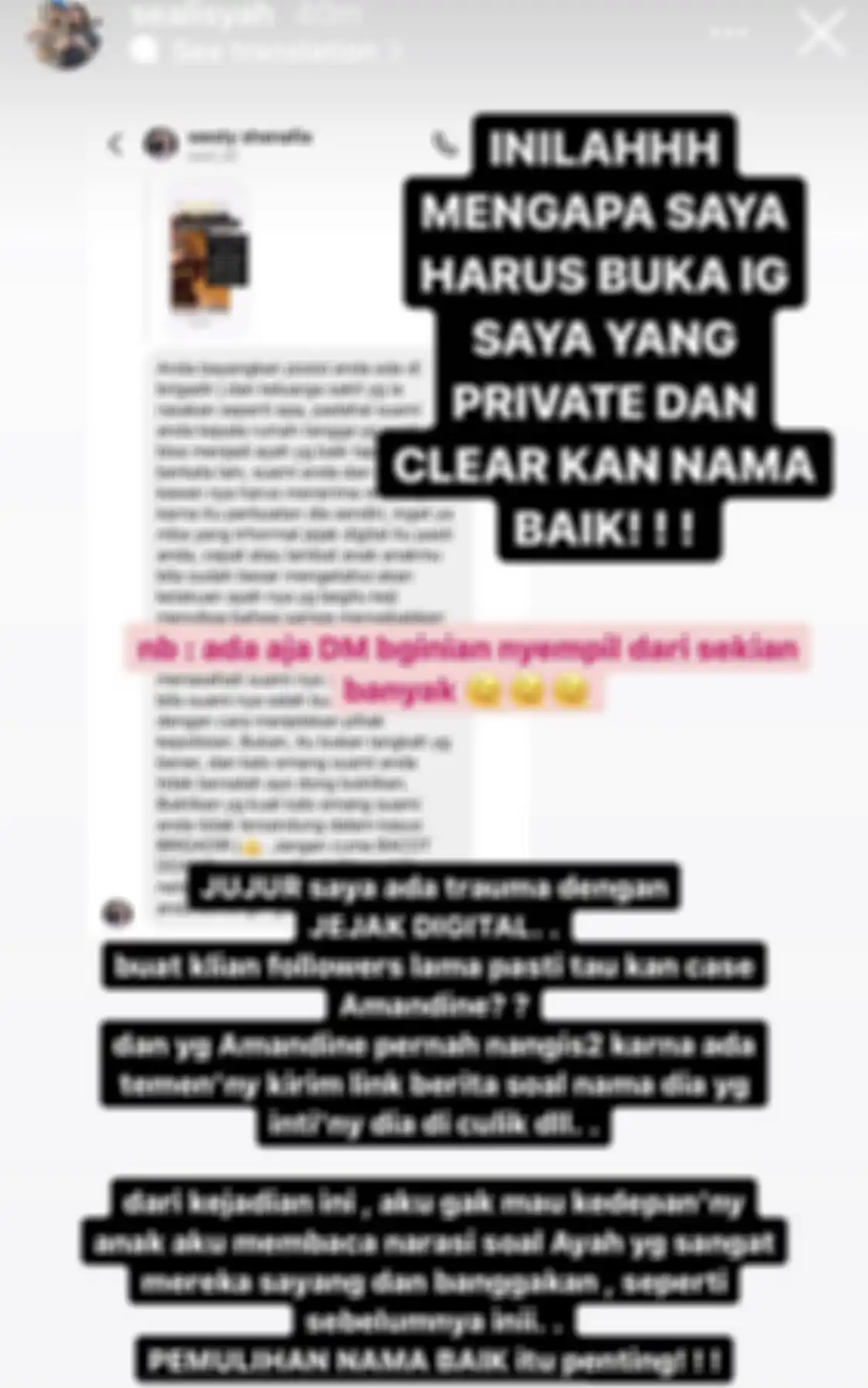Seali Syah istri Brigjen Hendra Kurniawan ungkap alasan sengaja bukan akun Instagram yang diprivate. Foto terkininya akhirnya muncul. 