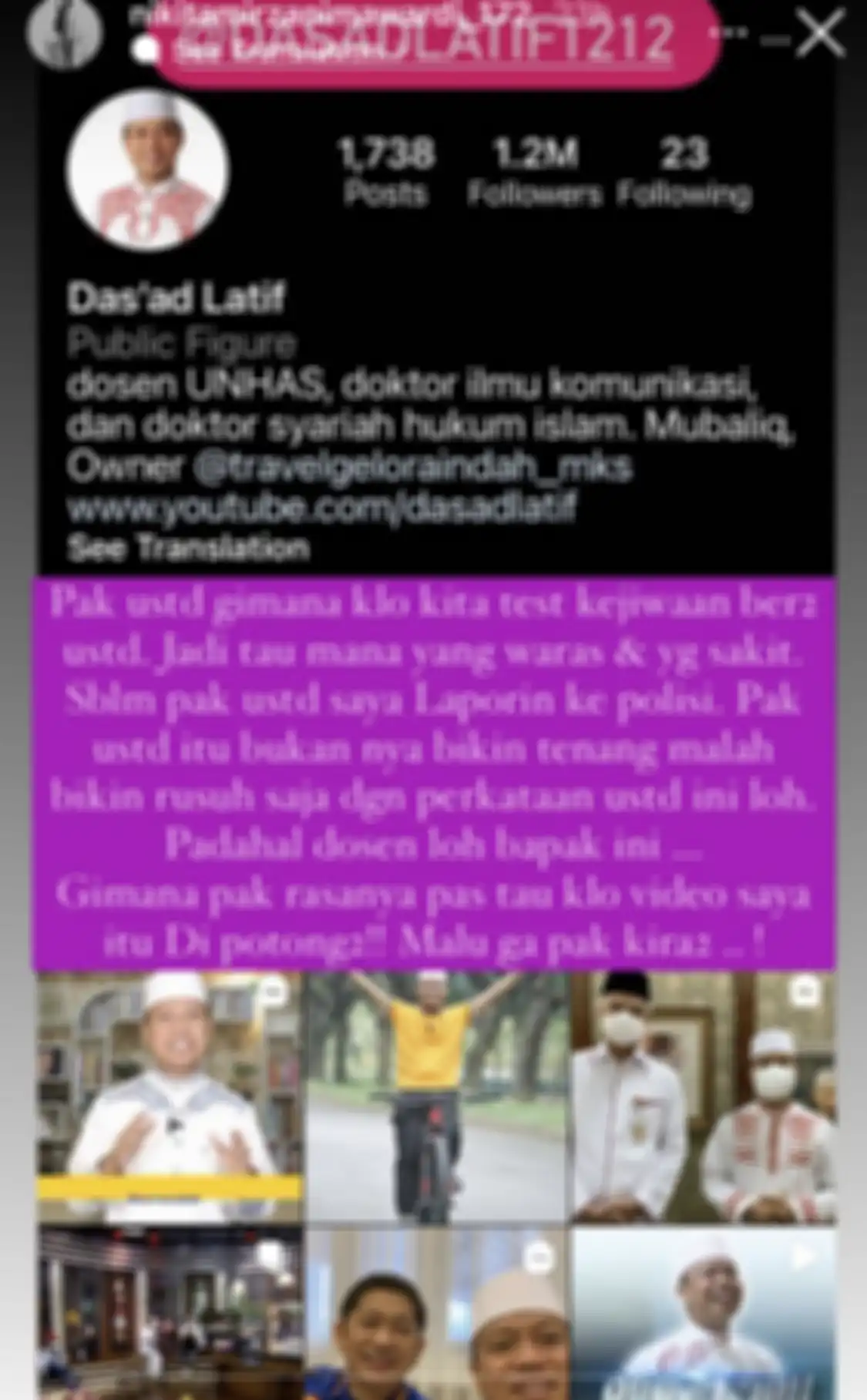 Nikita Mirzani sengaja mengunggah foto presenter TV hingga Ustaz Dasad Latif di Instagram Story miliknya.