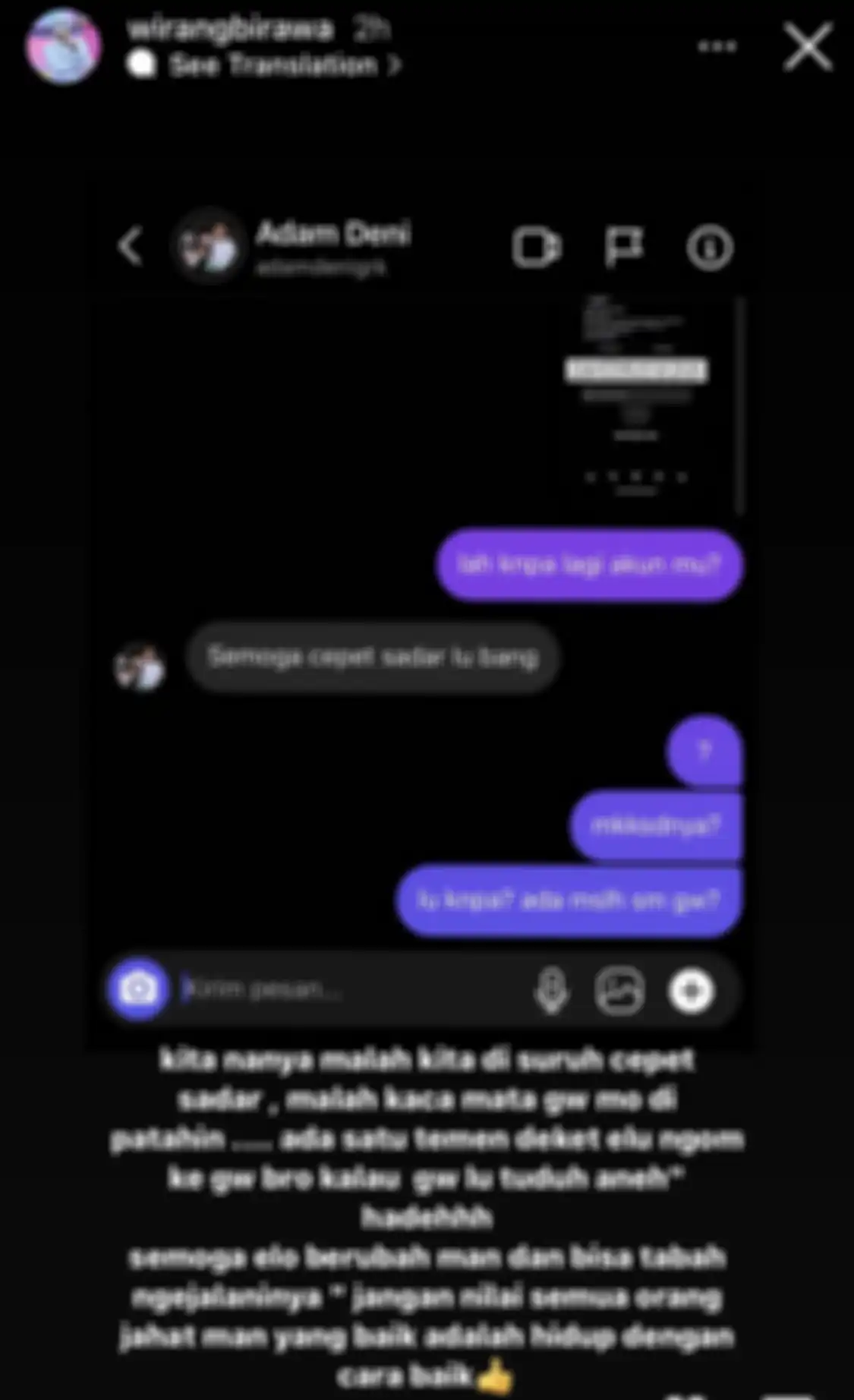 Adam Deni baru seminggu lalu mengunggah foto bareng Wirang Birawa. Kini, firasat Wirang Birawa soal musuh Jerinx SID itu terbukti.