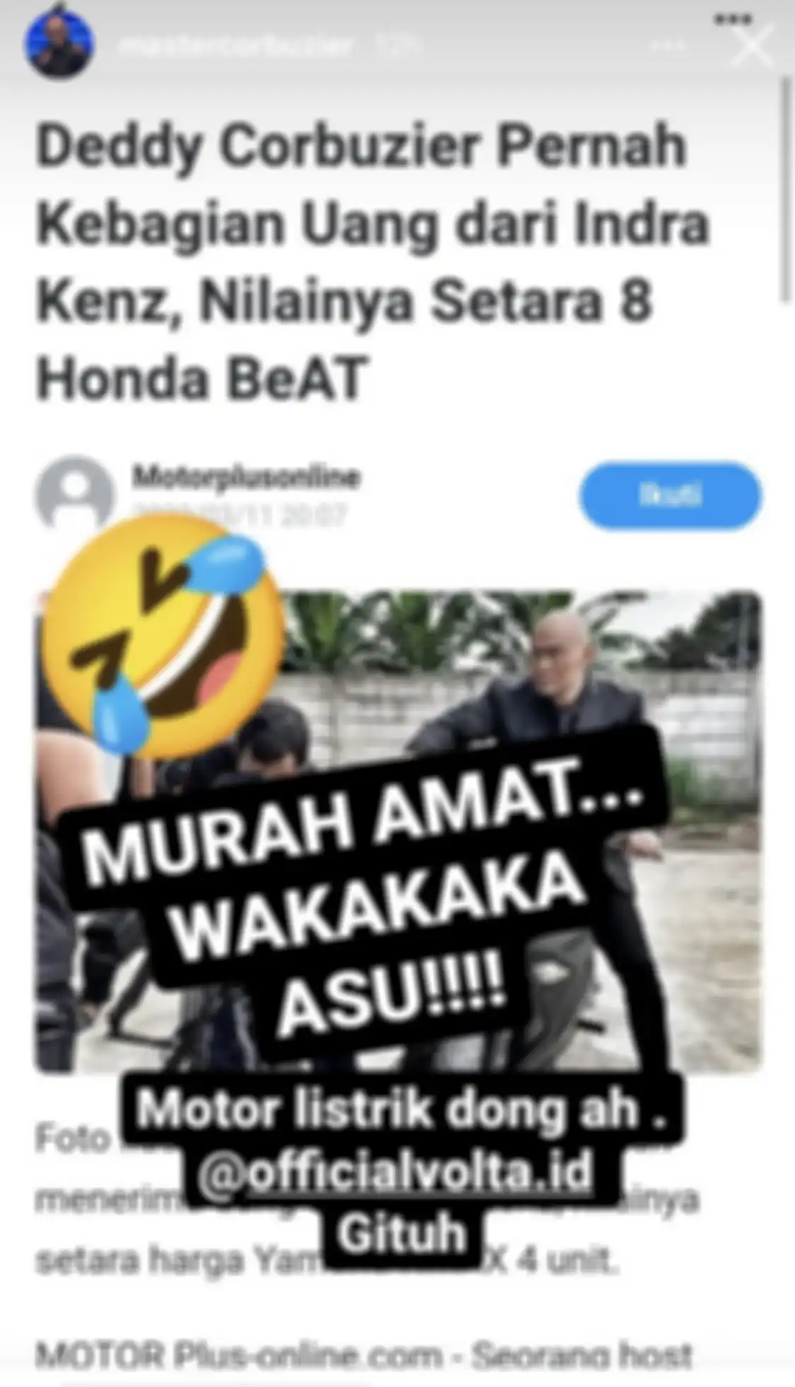 Foto Indra Kenz live bareng Deddy Corbuzier masih ada. Ternyata duit haram Binomo cuma numpang lewat di kantong ayah Azka. 