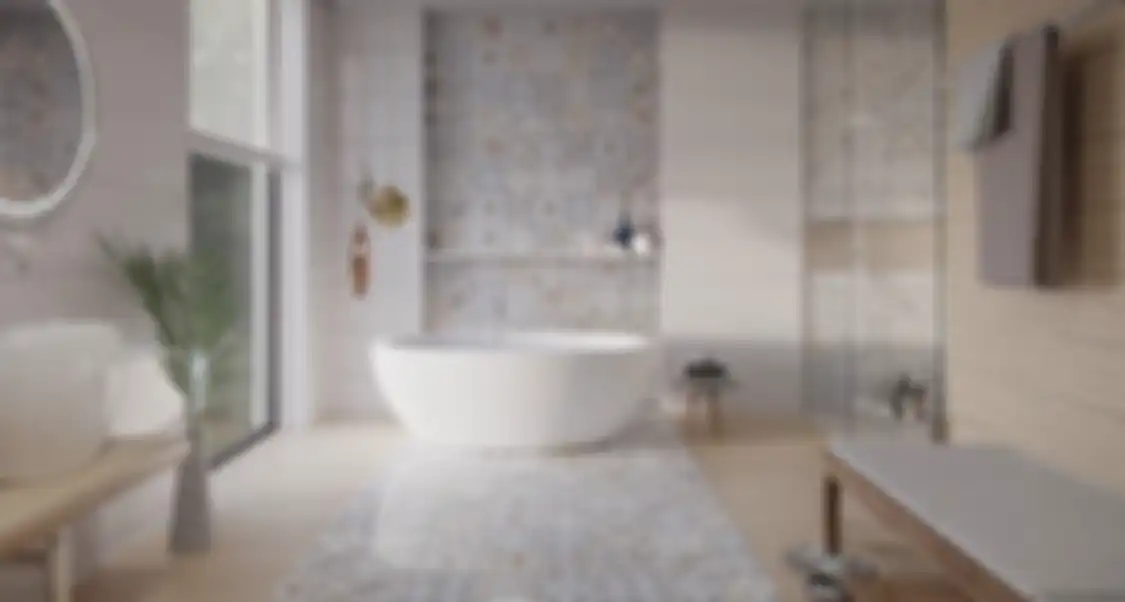 Desain kamar mandi sederhana terlihat semakin mewah karena pemakaian elemen dekorasi khusus. Foto interiornya direkomendasi.