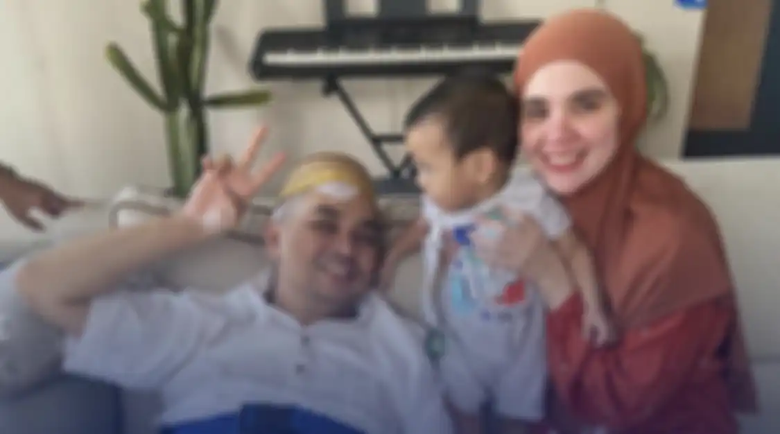 Foto pemulihan Indra Bekti yang digugat cerai istrinya Aldila Bekti.