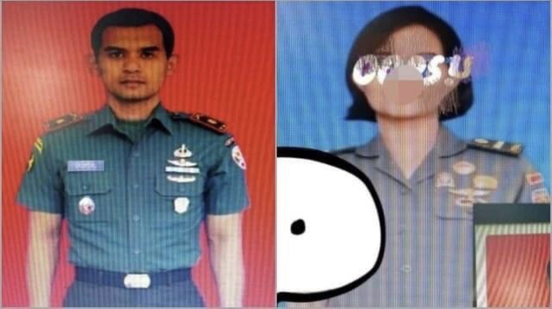 Foto Mayor Bagas Firmasiaga perwira Paspampres terlanjur diviralkan merenggut kesucian Letda Caj K GER. 