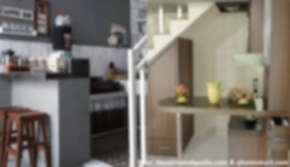 Desain dapur minimalis ini mampu mengubah tampilan area bawah tangga menjadi aesthetic. Intip 7 foto hasilnya. 