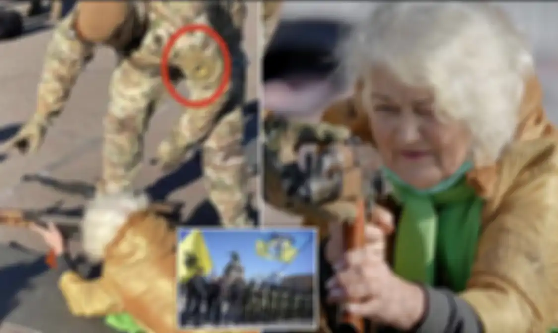 Foto anggota Batalion Babushka yang berisi nenek-nenek Ukraina siap berperang melawan Rusia viral. Mereka dilatih Neo Nazi Ukraina.