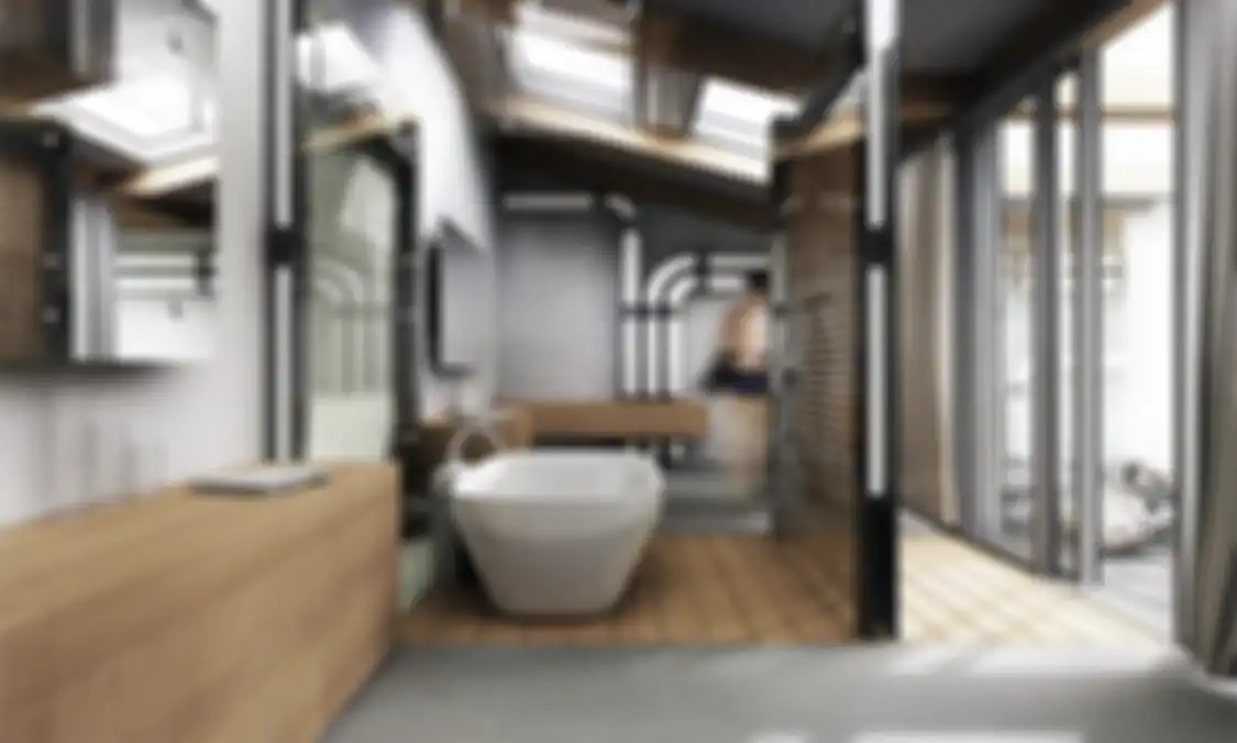 Desain kamar mandi sederhana terlihat semakin mewah karena pemakaian elemen dekorasi khusus. Foto interiornya direkomendasi.