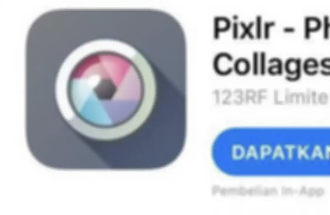 Pixlr aplikasi edit foto yang biasanya dipakai oleh selebgram.
