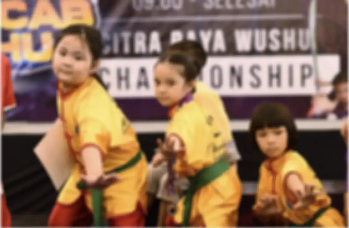 Anak semata wayang Gisella Anastasia dan Gading Marten saat beraksi dalam lomba wushu.