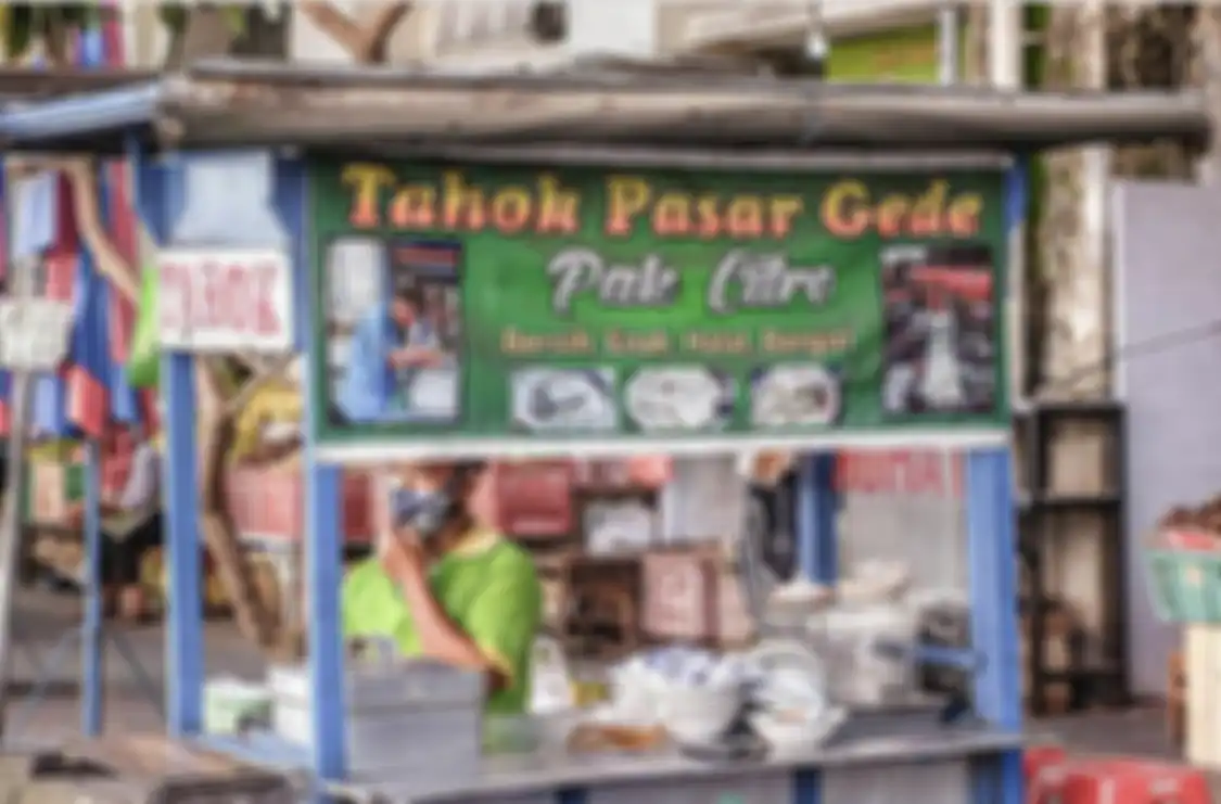 Tahok Pak Citro salah satu tempat wisata kuliner di Pasar Gede Solo yang menyajikan menu makan enak.