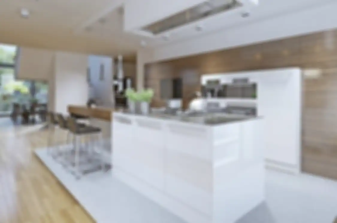 Potret desain dapur terbuka yang dipoles dengan cara tak biasa memancarkan tampilan maksimal. 