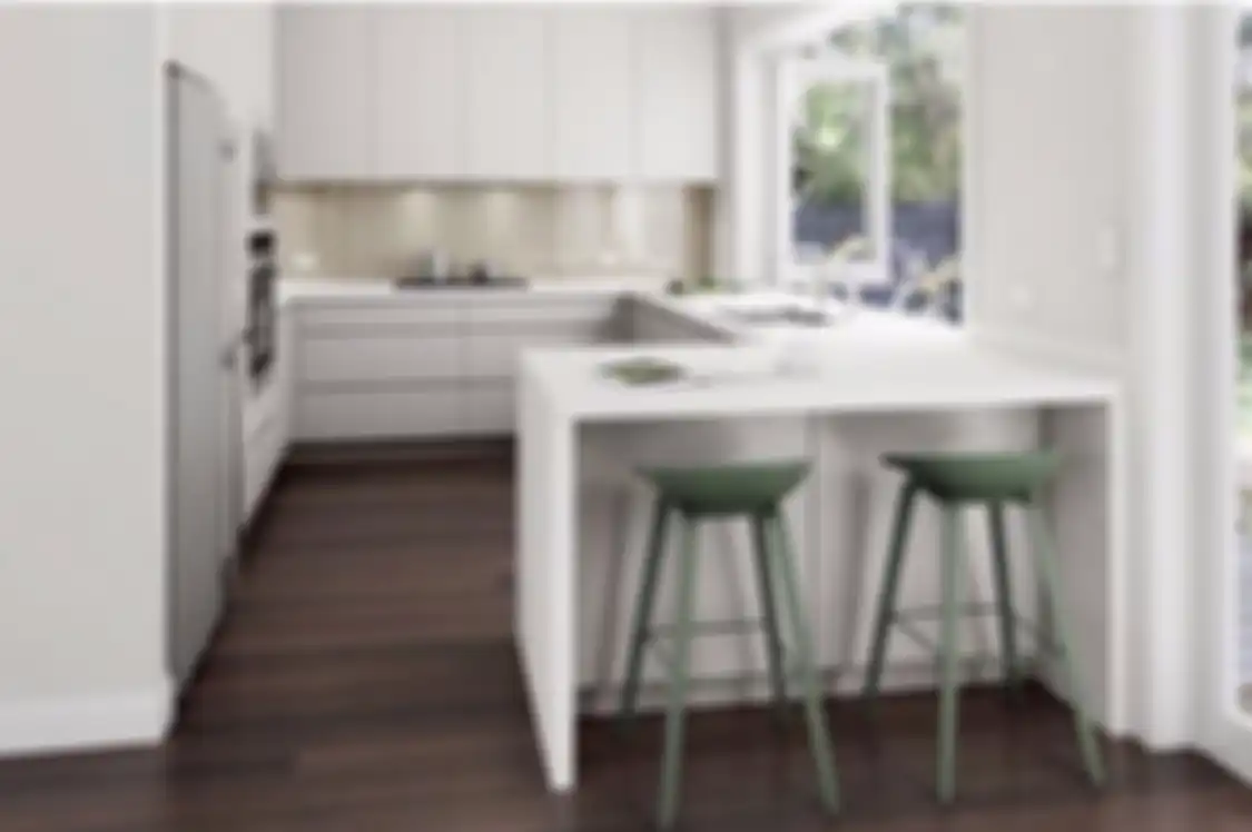 Desain dapur monokrom jadi incaran pemilik rumah minimalis. Foto dekorasinya terlihat berkarakter dengan perabotan model ini.