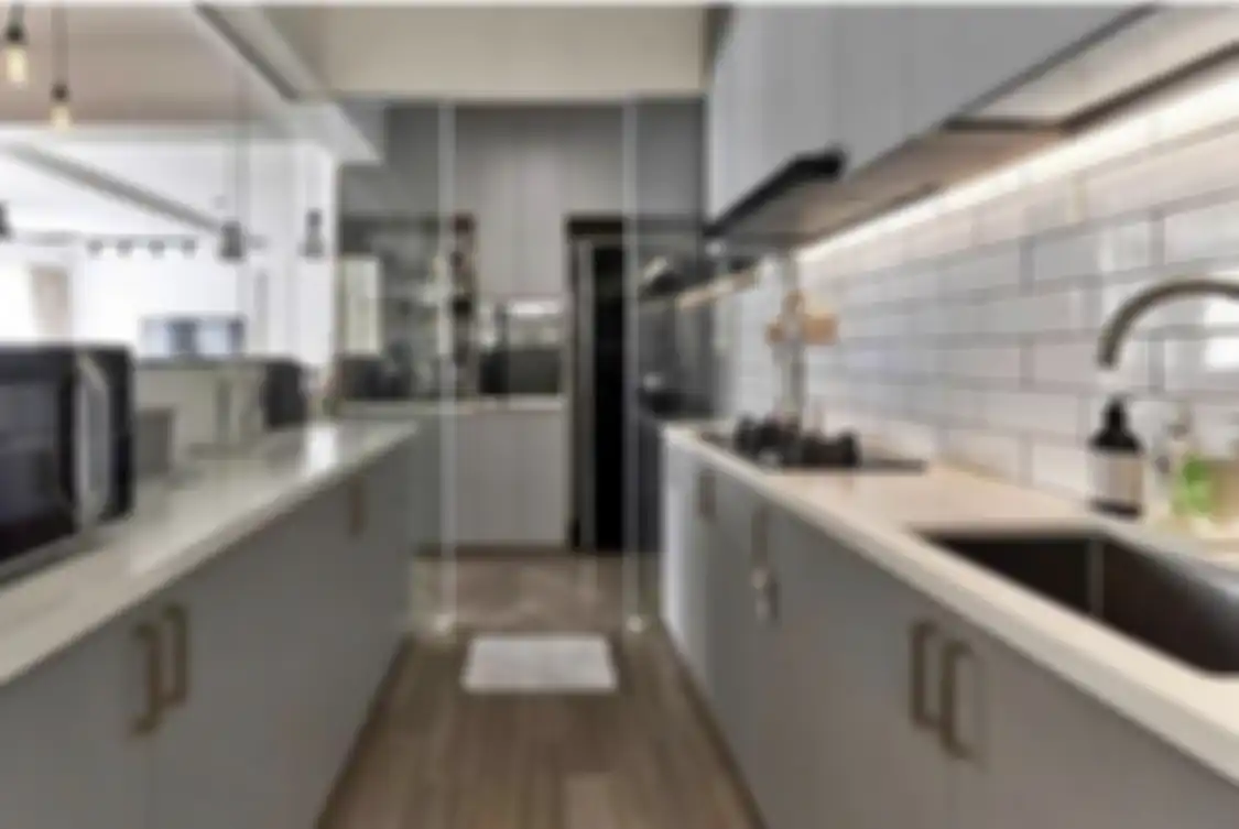 Foto interior rumah minimalis ini tampak berbeda dari yang lainnya. Desain dapur basah direnovasi pakai gaya tak biasa. 