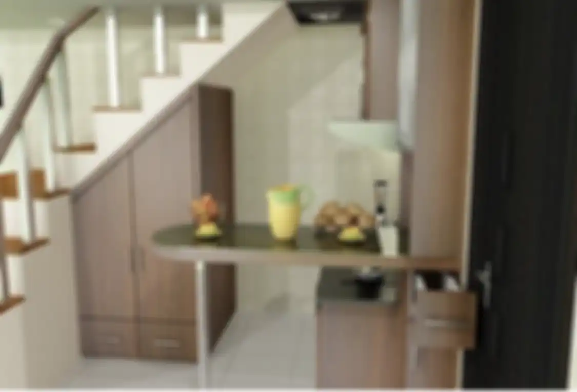 Desain dapur minimalis ini mampu mengubah tampilan area bawah tangga menjadi aesthetic. Intip 7 foto hasilnya. 