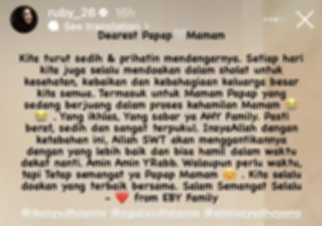 Menantu SBY mengunggah foto dari kampung Pepo. Aliya Rajasa syok dengar musibah keluarga AHY hingga tulis pesan begini. 