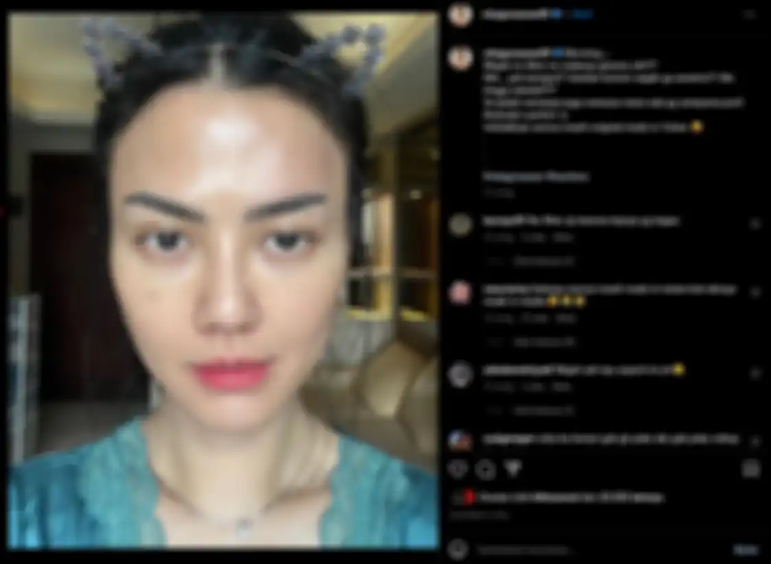 Nita Gunawan pamer bareface
