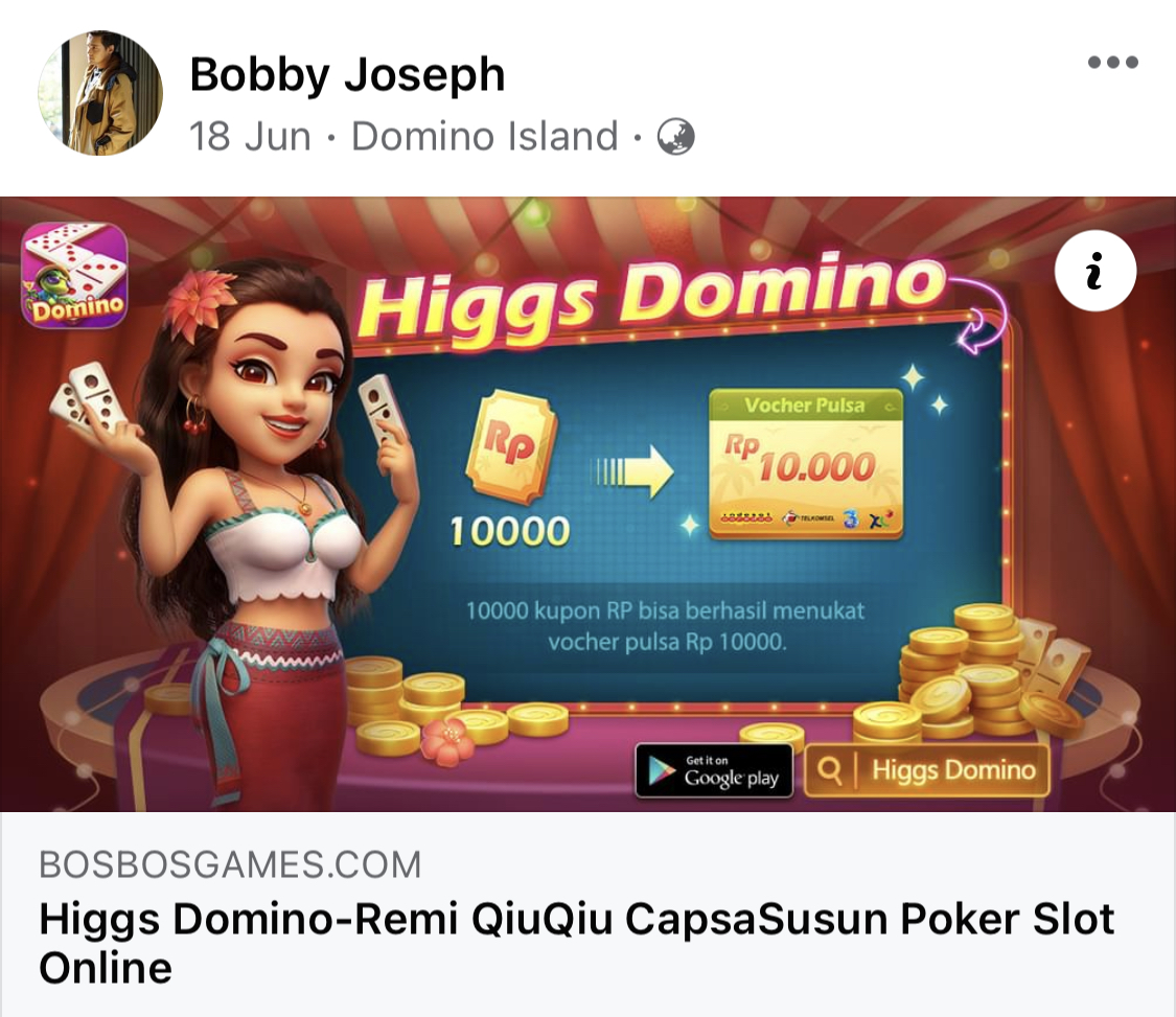 Bobby Joseph ditangkap karena kasus narkoba. Di akun medsosnya, foto Bobby malah berisi promosi judi online.