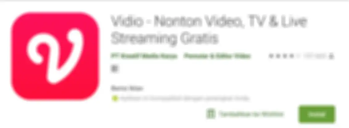 Aplikasi Vidio di Play Store