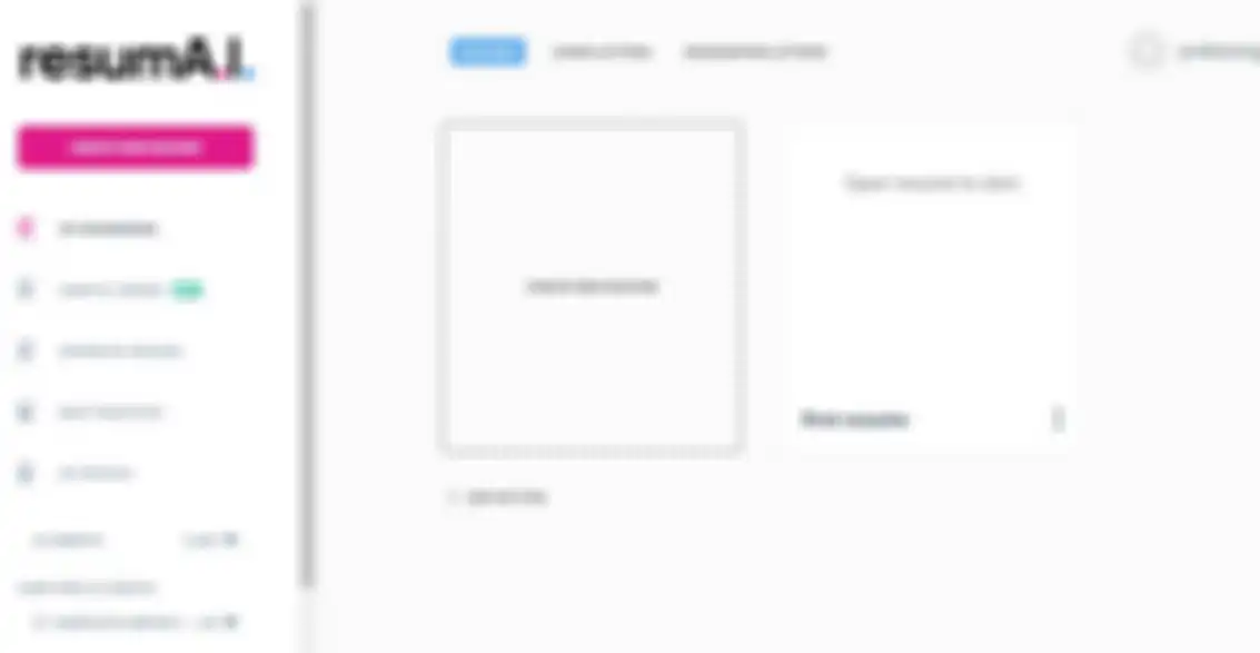 Dashboard ResumeAI.