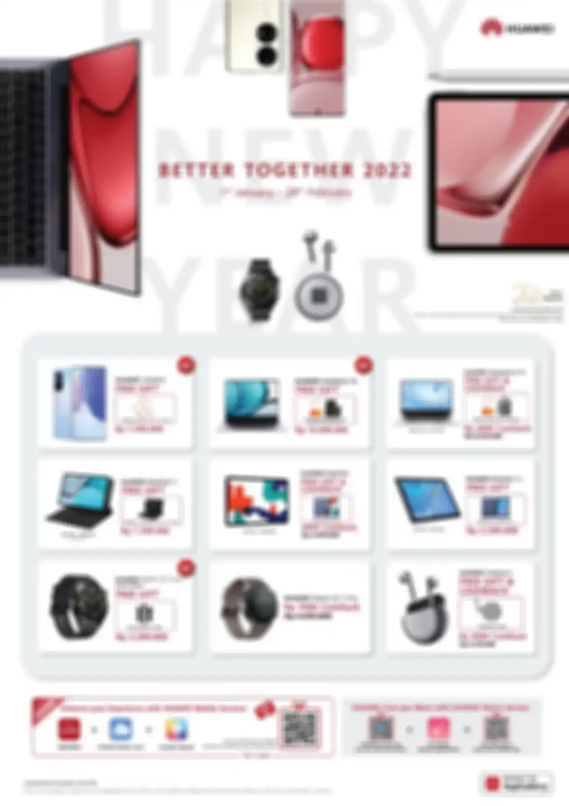Beragam promo menarik ditawarkan Huawei selama periode 1 Januari sampai 28 Februari.