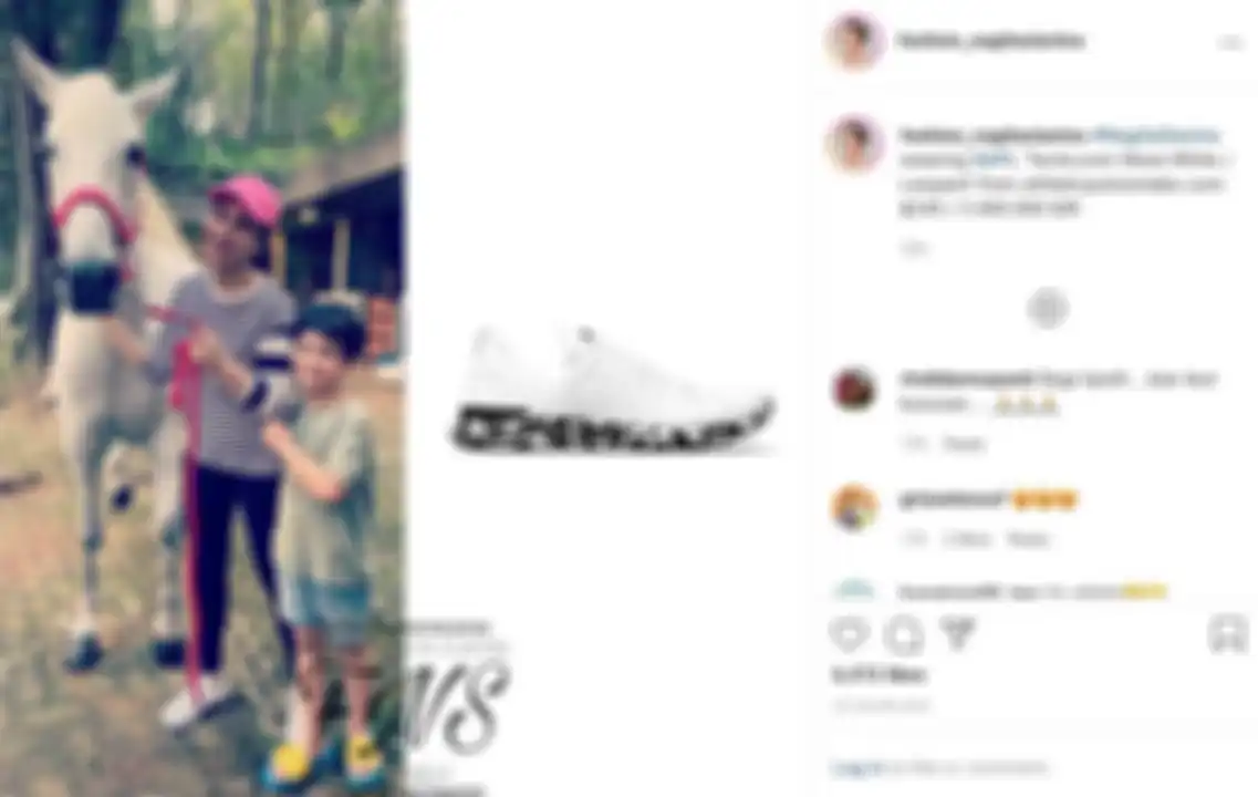 Sepatu jutaan rupiah yang dipakai Nagita Slavina saat temani Rafathar ke kandang kuda