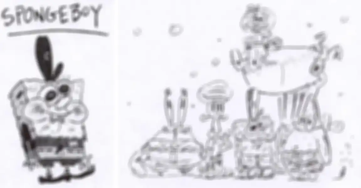 Sketsa awal Spongebob