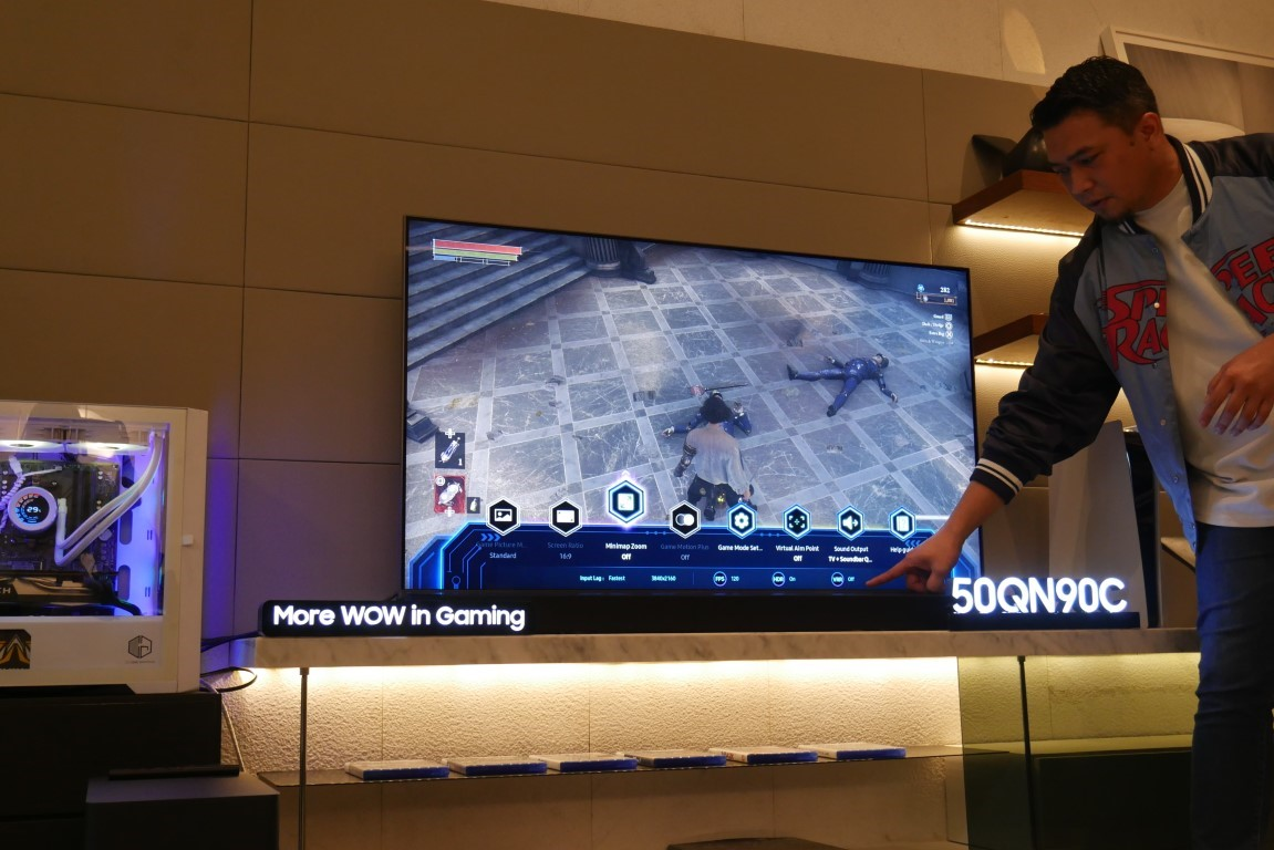 Fitur Game Bar yang berisi sejumlah fitur gaming di TV Samsung
