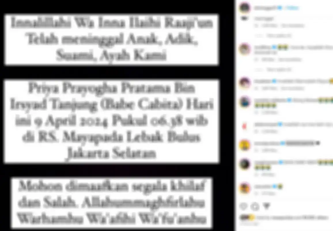 Unggahan Instagram Oki Rengga