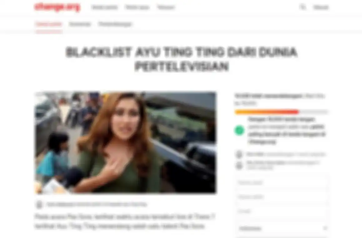 Petisi blacklist Ayu Ting Ting dari televisi telah ditandatangani lebih dari 10 ribu orang.