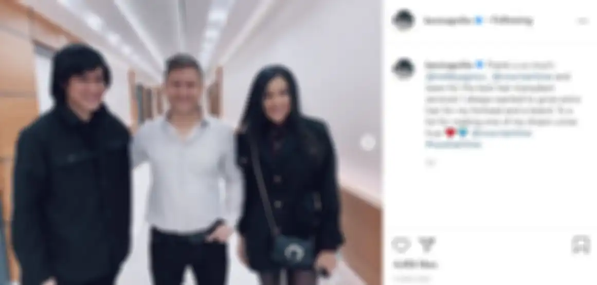 Unggahan Kevin Aprilio dengan ahli transplantasi rambut dari Turki