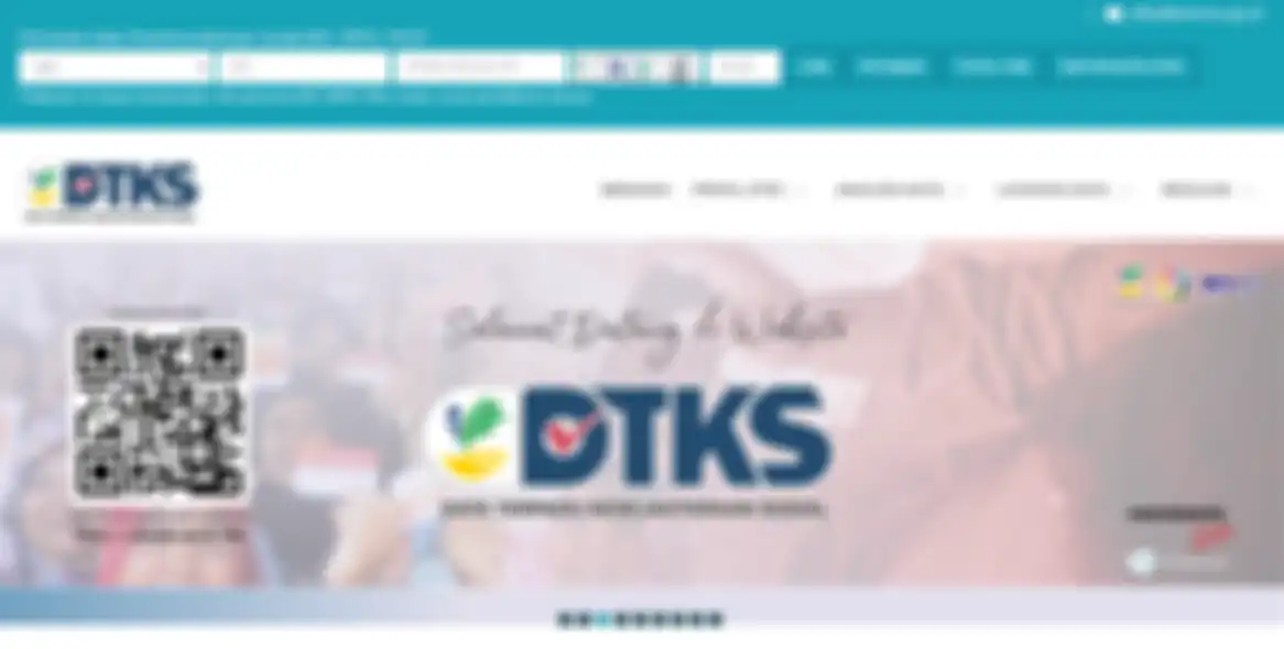 Tangkapan layar situs dtks.kemensos.go.id untuk melihat data penerima BST.