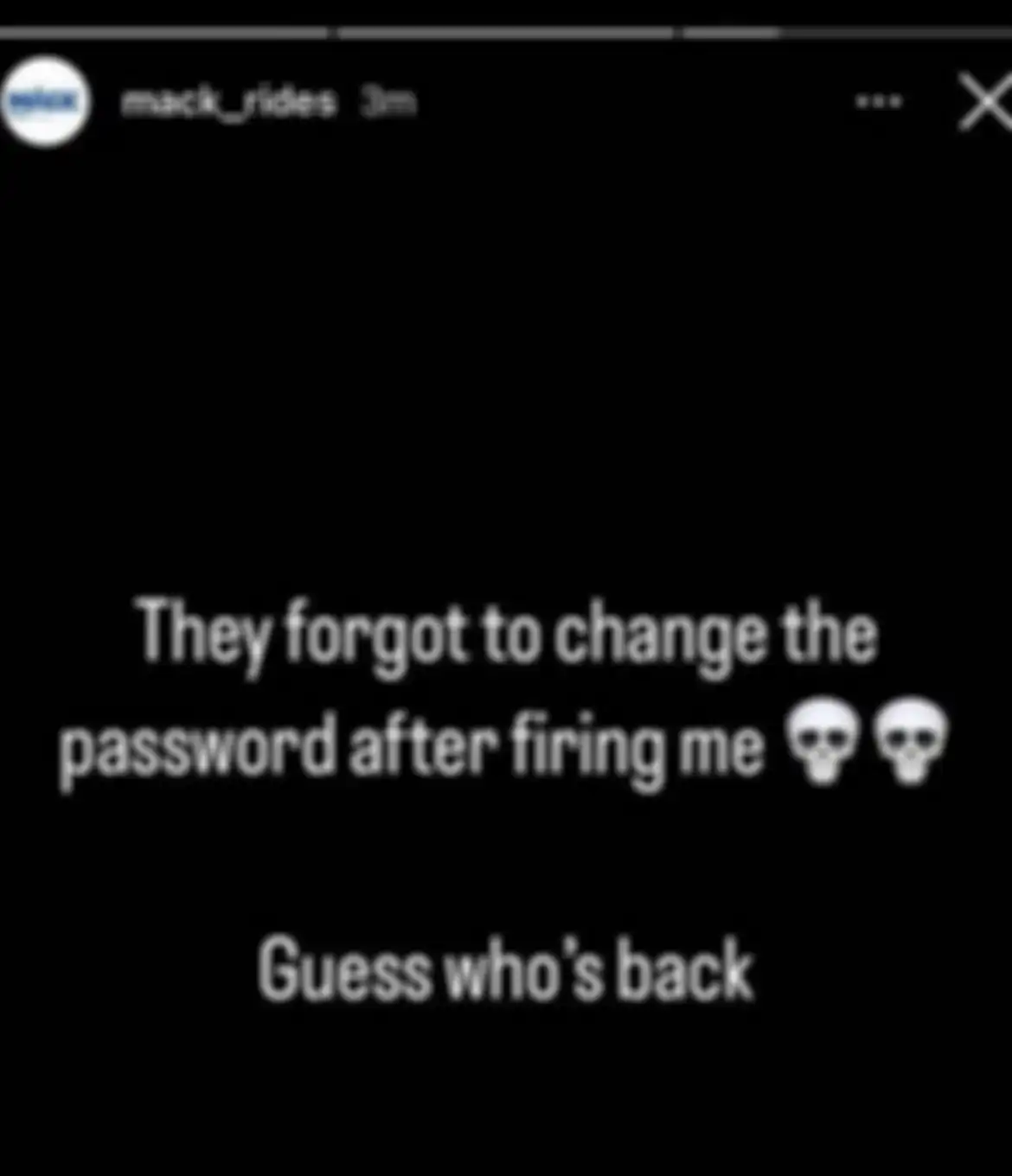 Intagram Story yang dibikin anak magang itu di akun @mack_riders