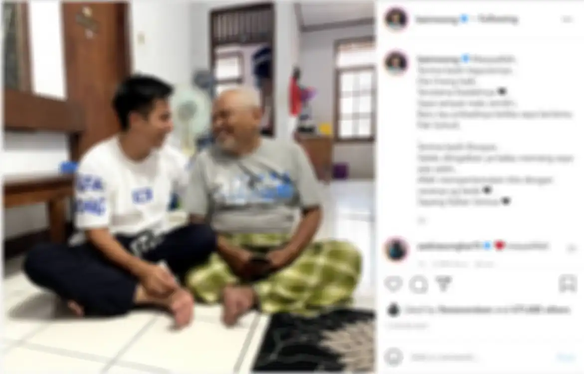 Baim Wong saat bertemu dengan Kakek Suhud.