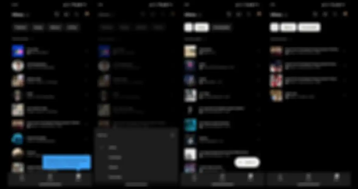 Tampilan fitur Library YouTube Music