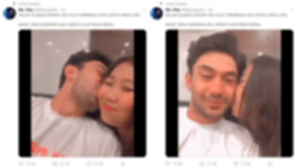 Tangkapan layar video Reza Rahadian cium Kiky SUCA 4