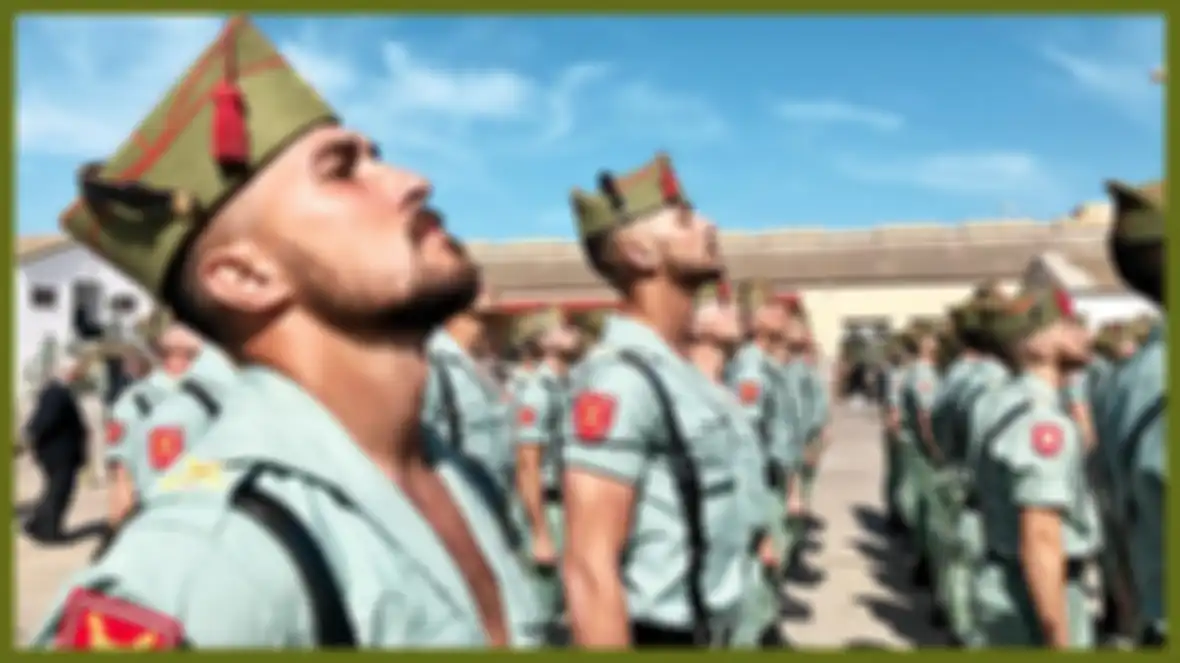 Seragam nyentrik militer Spanyol.