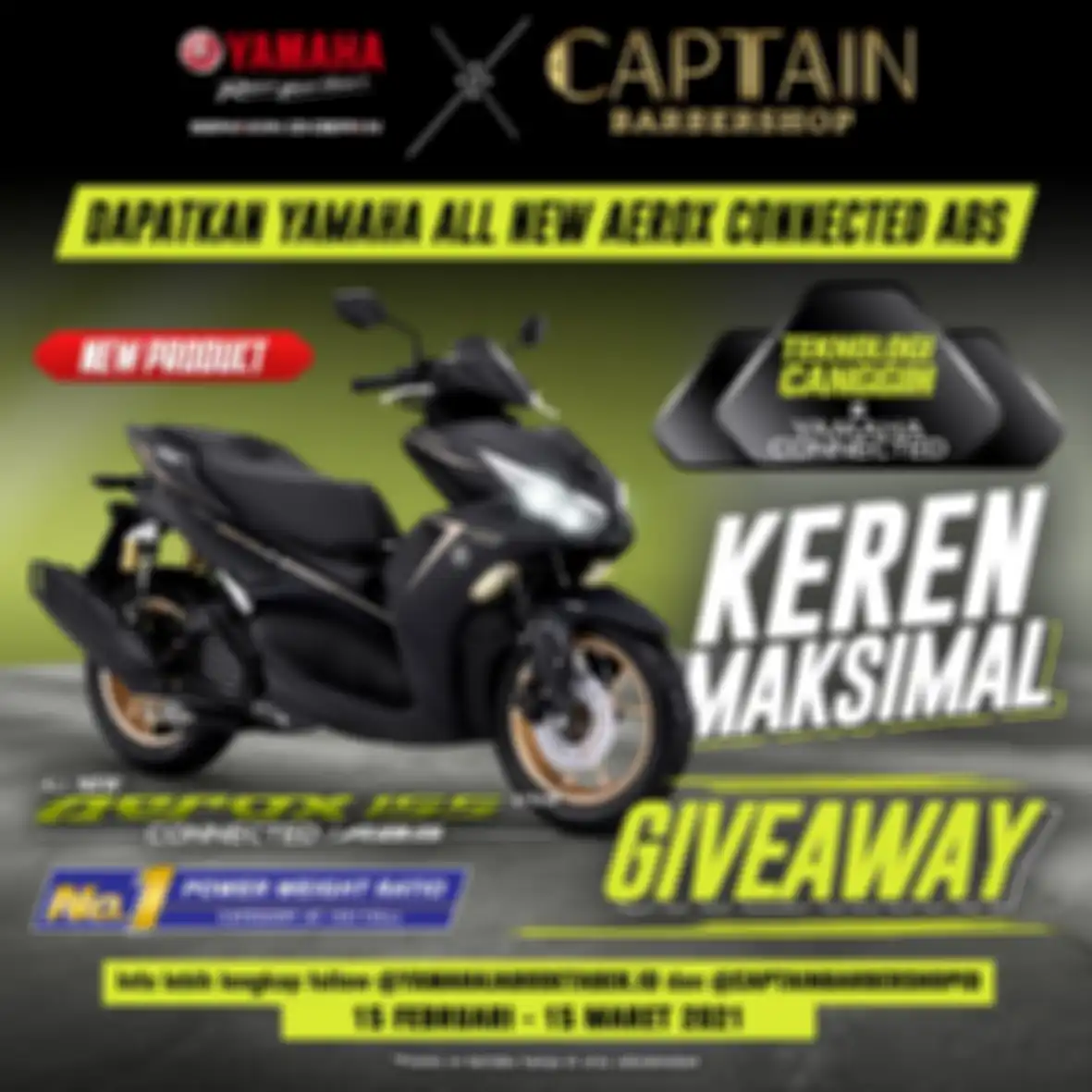 Yamaha All New Aerox 155 Connected/ABS cuma-cuma, buruan sikat!