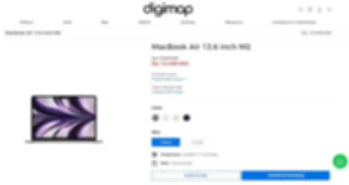 Harga diskon MacBook Air M2 di Digimap