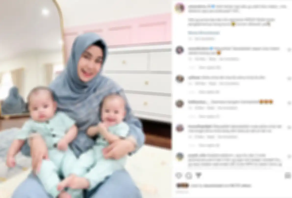 Anisa Rahma dan putri kembarnya