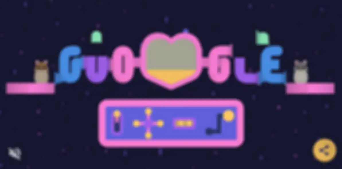 Game hamster yang bisa dimainkan di Google Doodle spesial Hari Valentine.