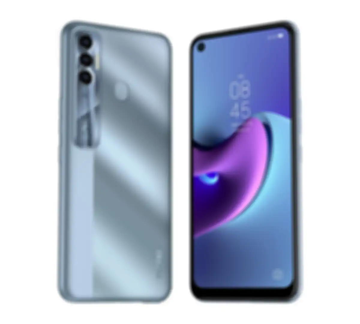 Tampilan TECNO Spark 7 Pro dari sisi depan dan belakang