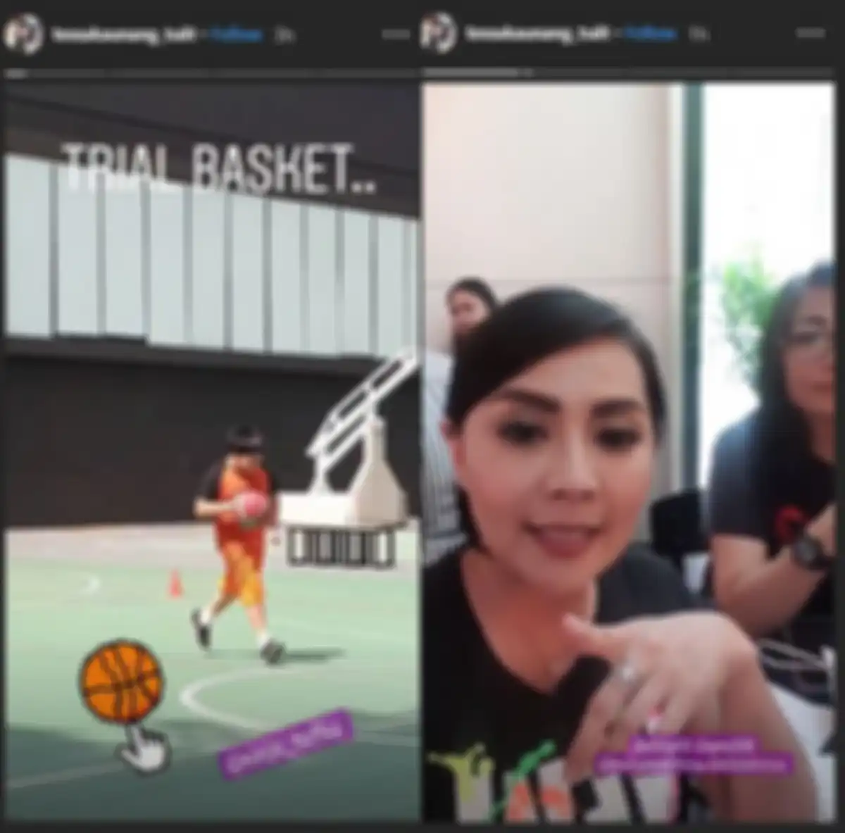 Tessa Kaunang temani sang anak berolahraga
