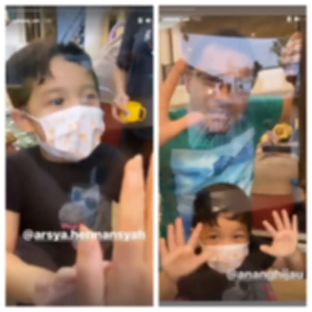 Ashanty menemui Arsya dan Anang meski dari balik kaca
