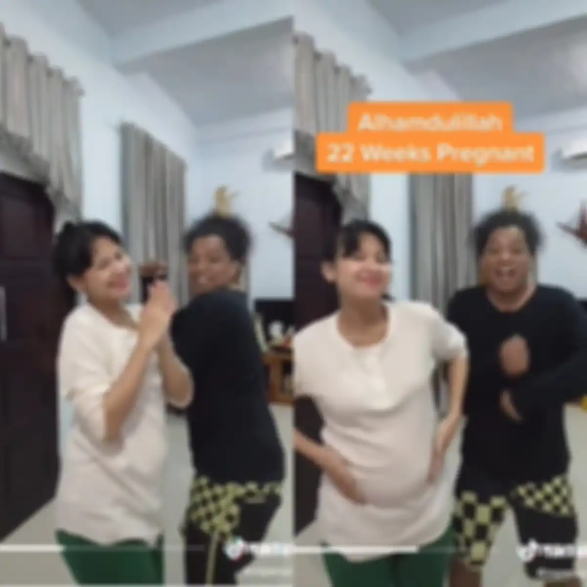 Kolase video TikTok Indah Permatasari. 