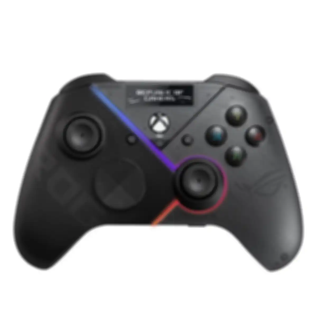 ASUS ROG Raikiri Pro menggunakan layout Xbox dengan tambahan satu layar di bagian atas