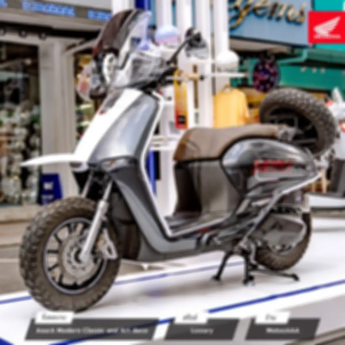 Modifikasi motor Honda Giorno+ berkonsep adventure.
