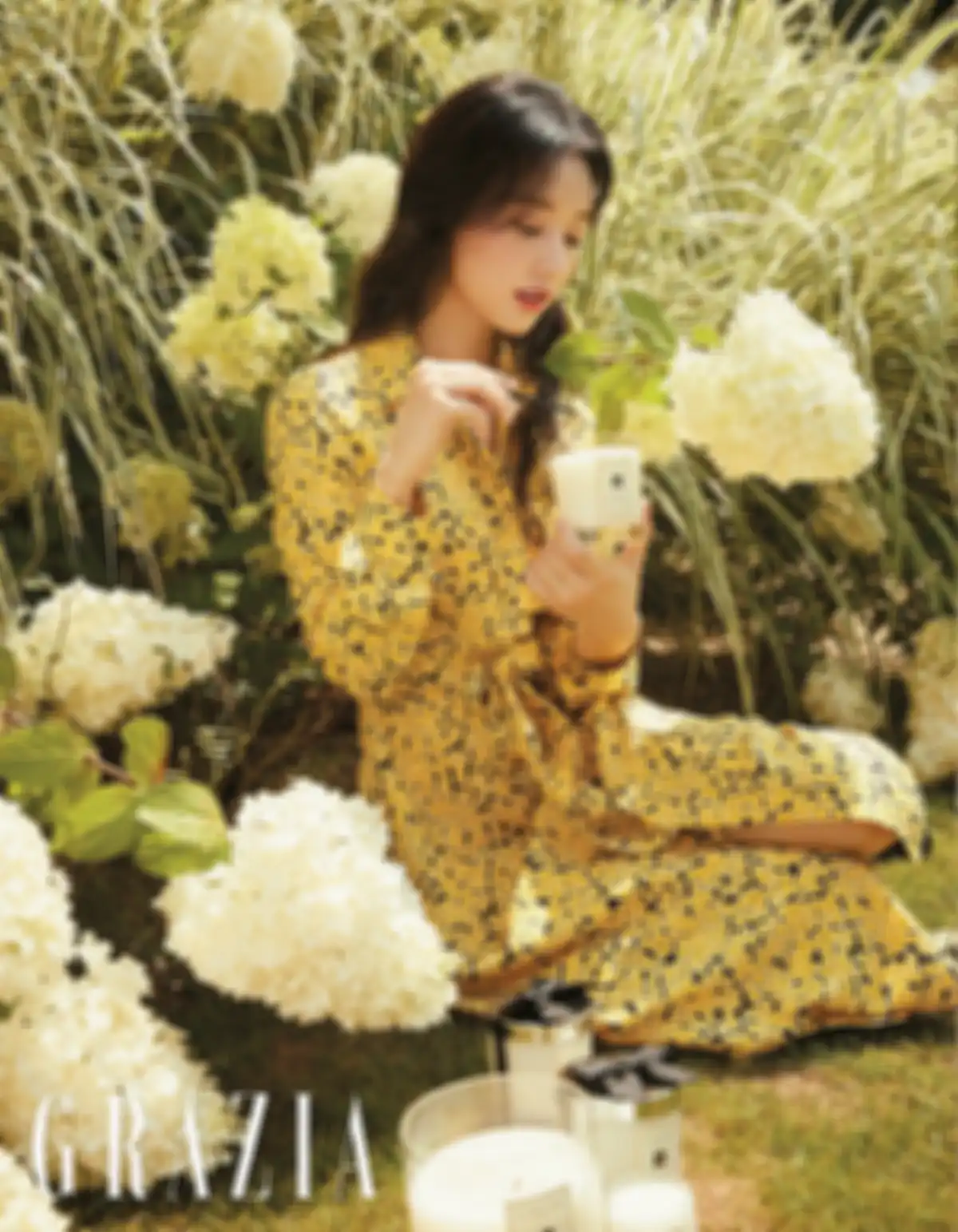 Kim Ji Won floral dress